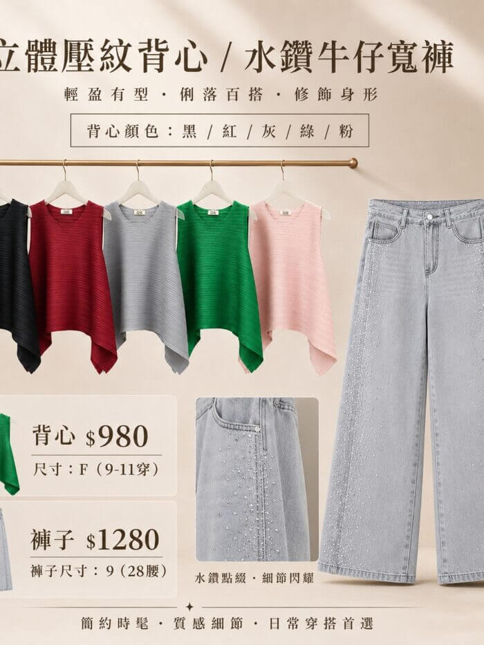 〚獨家大牌〛摺衣背心6301a